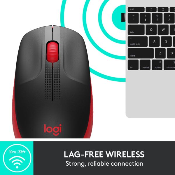 Logitech M190 schwarz-rot