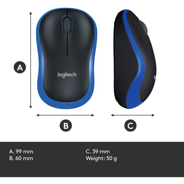 Logitech Wireless Mouse M185 blau