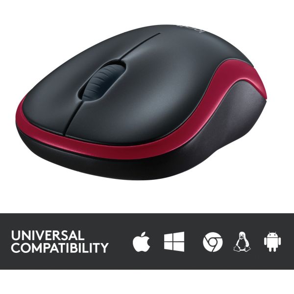 Logitech Wireless Mouse M185 rot