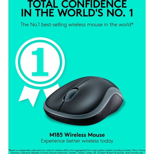 Logitech Wireless Mouse M185 rot