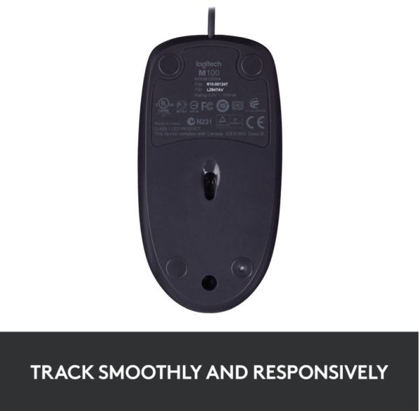 Logitech B100 Optical USB Mouse for Business schwarz