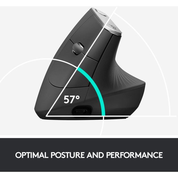 Logitech MX Vertical schwarz-silber