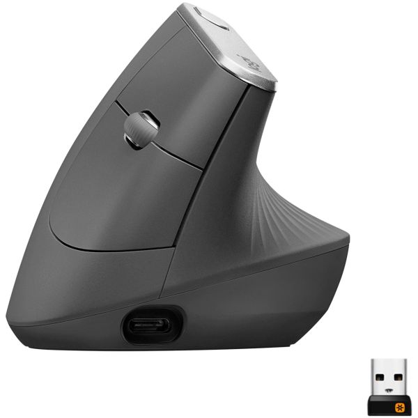 Logitech MX Vertical schwarz-silber