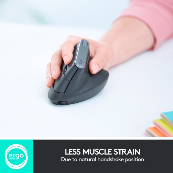 Logitech MX Vertical schwarz-silber