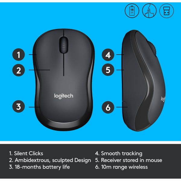 Logitech M220 Silent grau